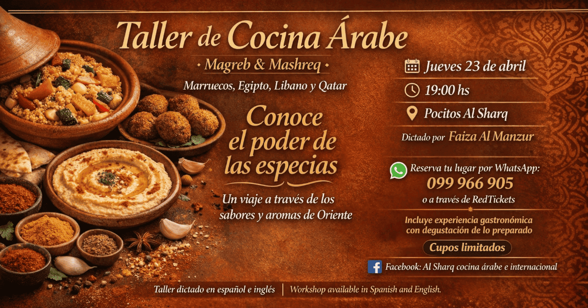 Experiencia Gourmet Árabe: Masterclass y Cena Privada con Faiza Al Manzur