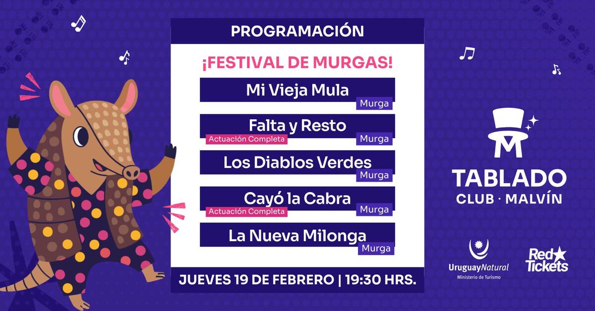 TABLADO CLUB MALVIN - JUEVES 19.02