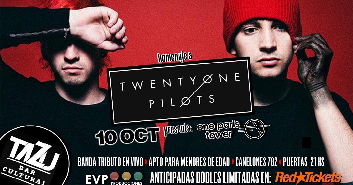 Show homenaje a twenty one pilots por la banda onë paris towēr en TAZU Bar