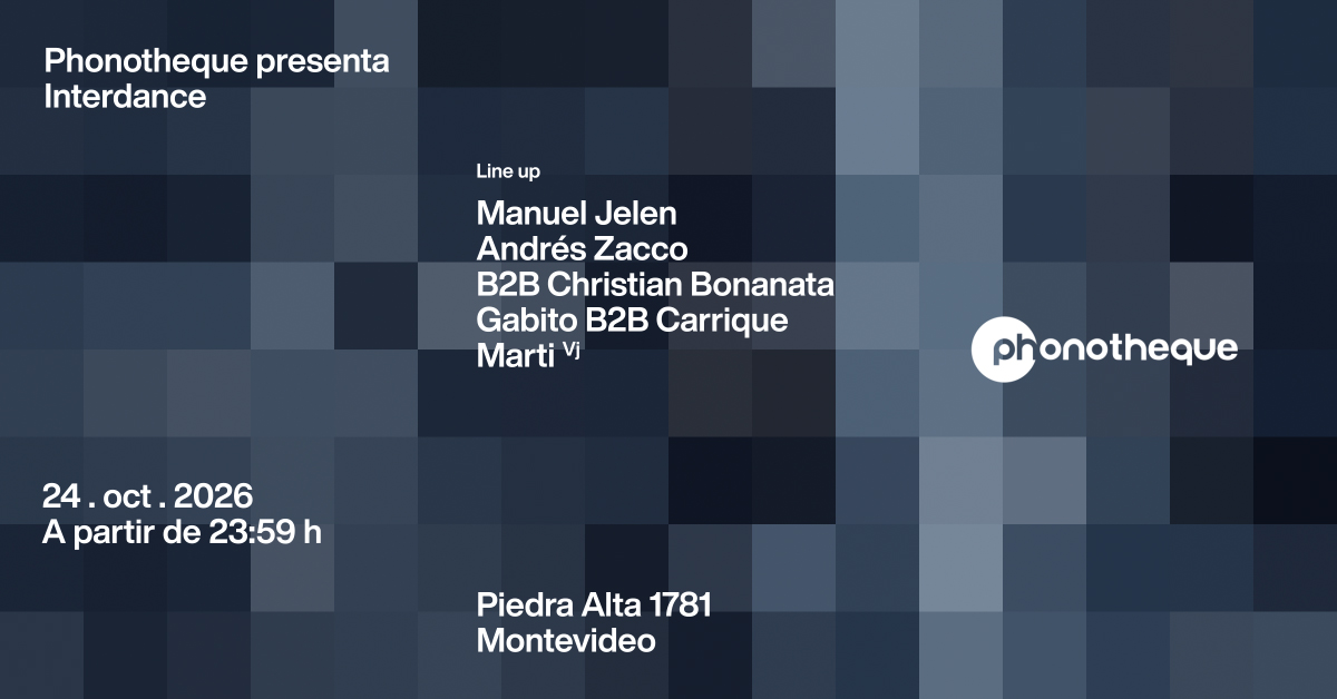 Phonotheque presenta sábado 24 de Octubre