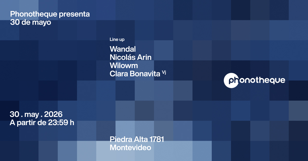 Phonotheque presenta sábado 30 de mayo