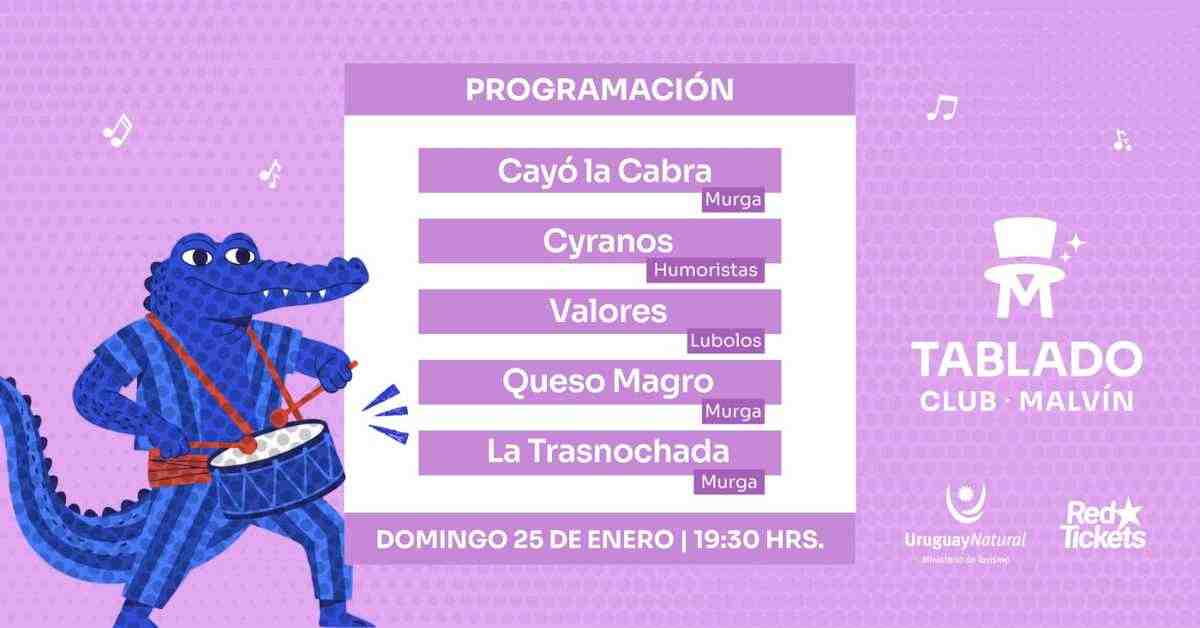 TABLADO CLUB MALVIN - DOMINGO 25.01