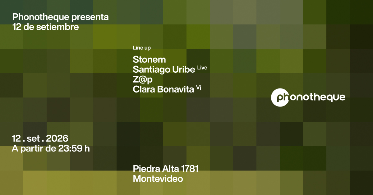Phonotheque presenta sábado 12 de Septiembre