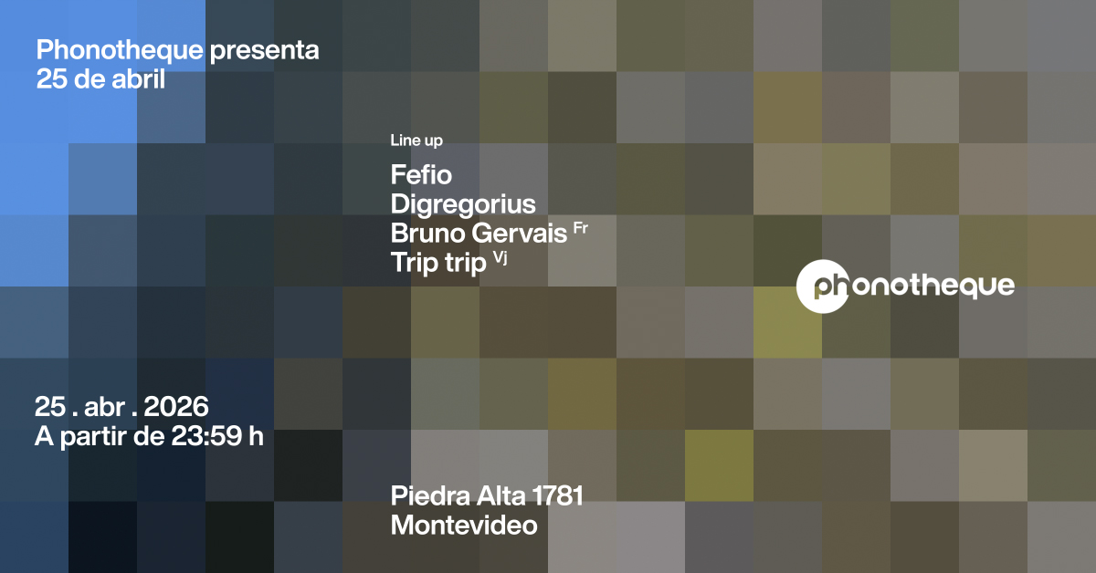 Phonotheque presenta sábado 25.04